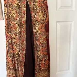 Midi-Maxi Skirt…Size Large/Tall…Hues of Brown, Red, Gold…